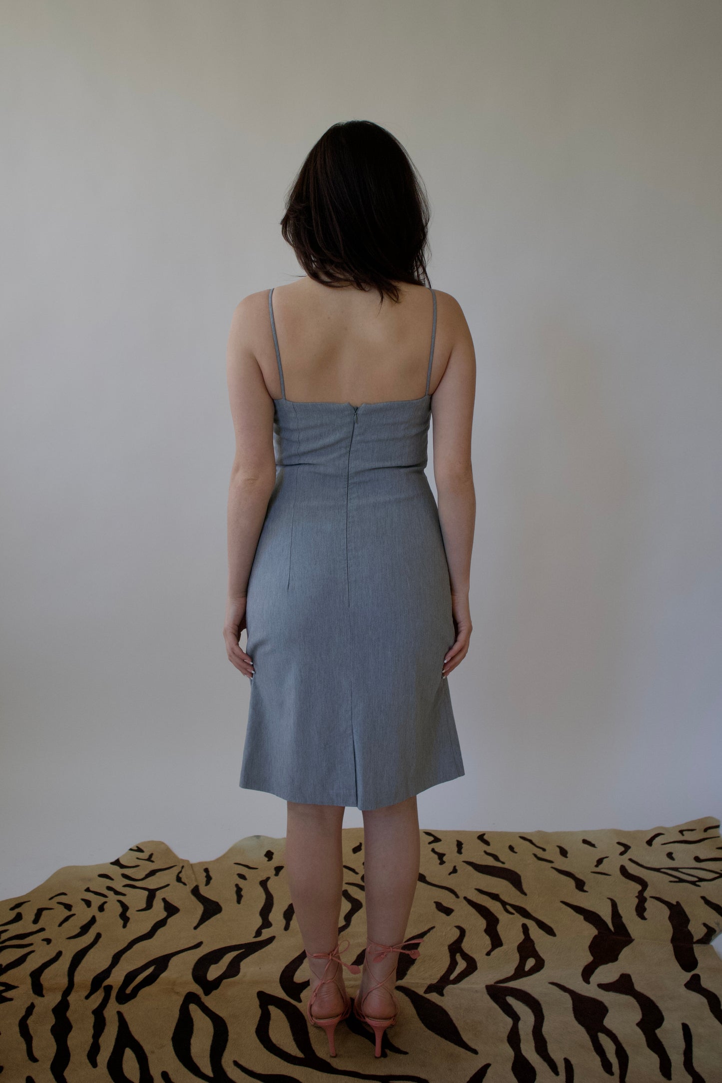 Classic 90s grey midi dress