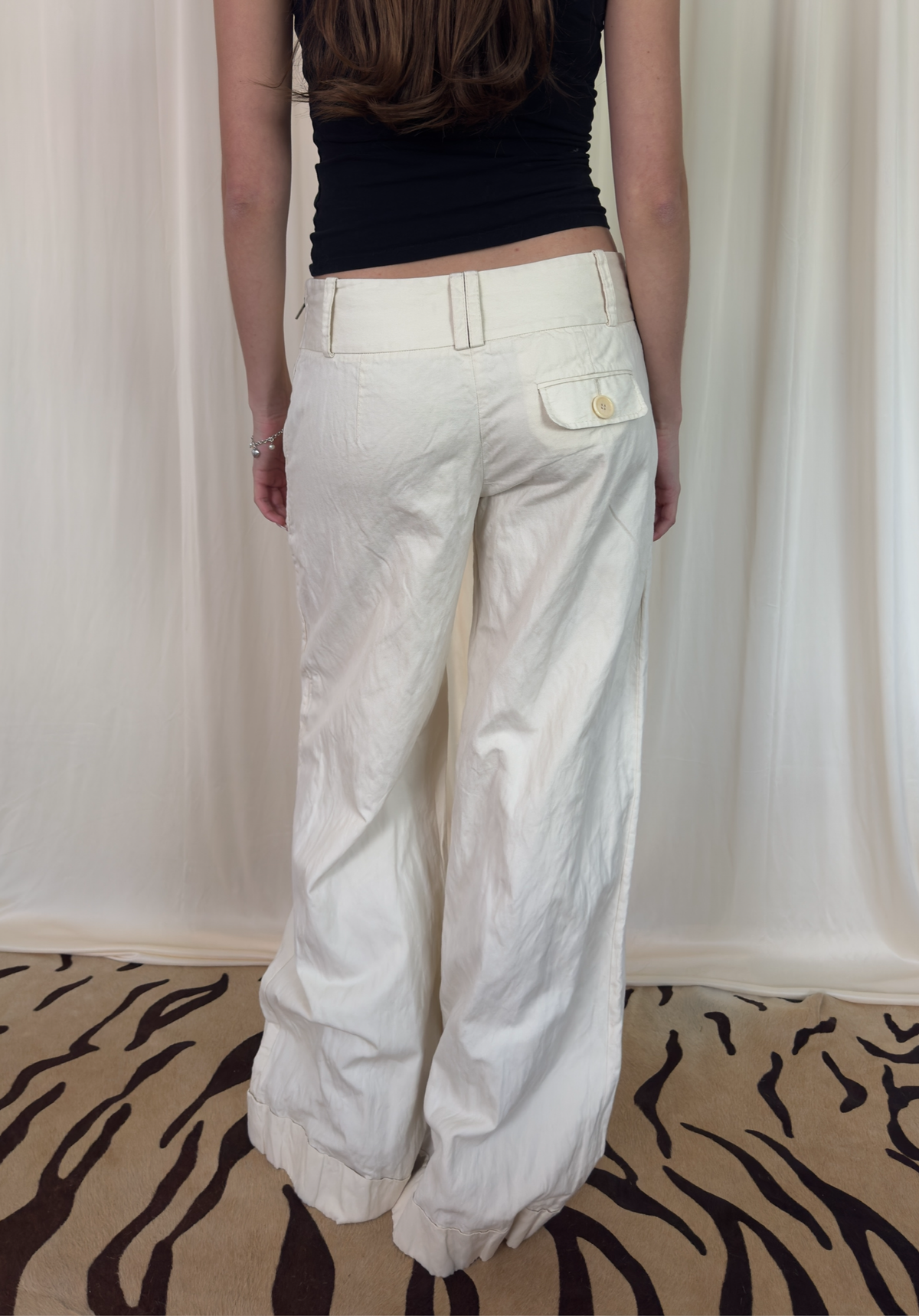 BCBG wide leg sailor pants