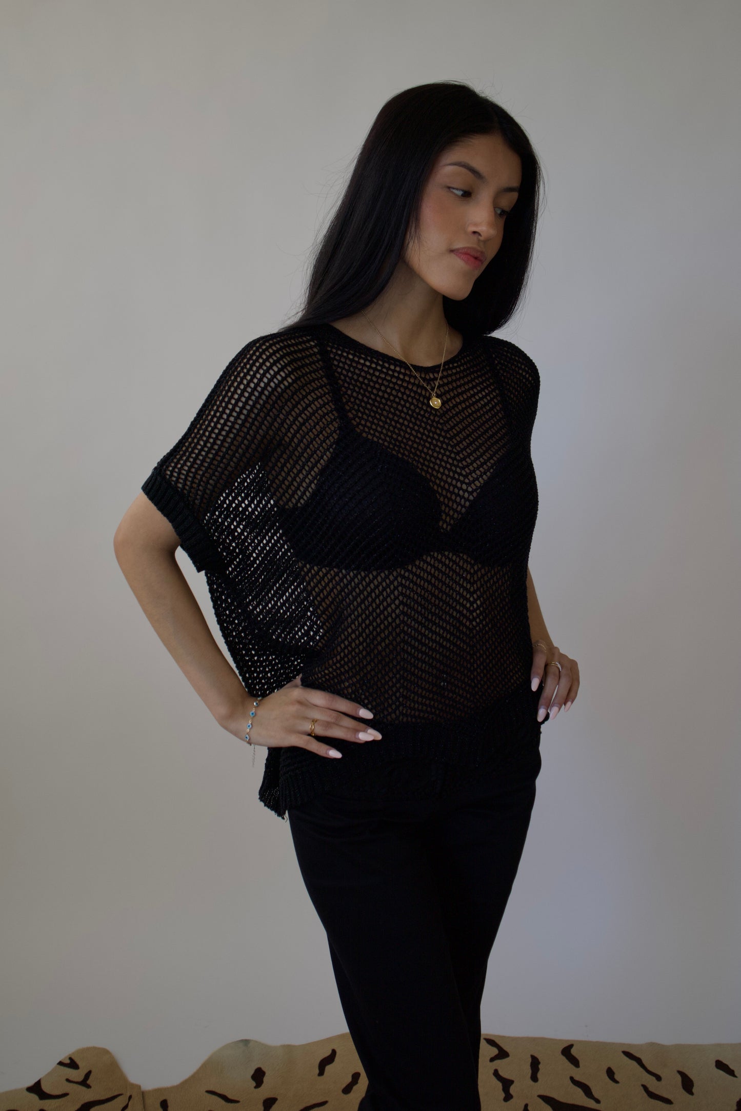 BCBG knit poncho