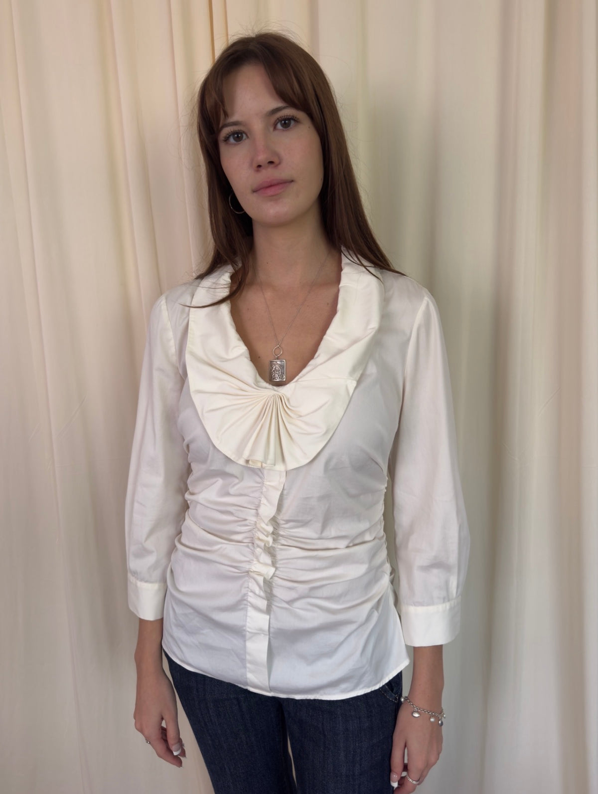 Prada collared blouse