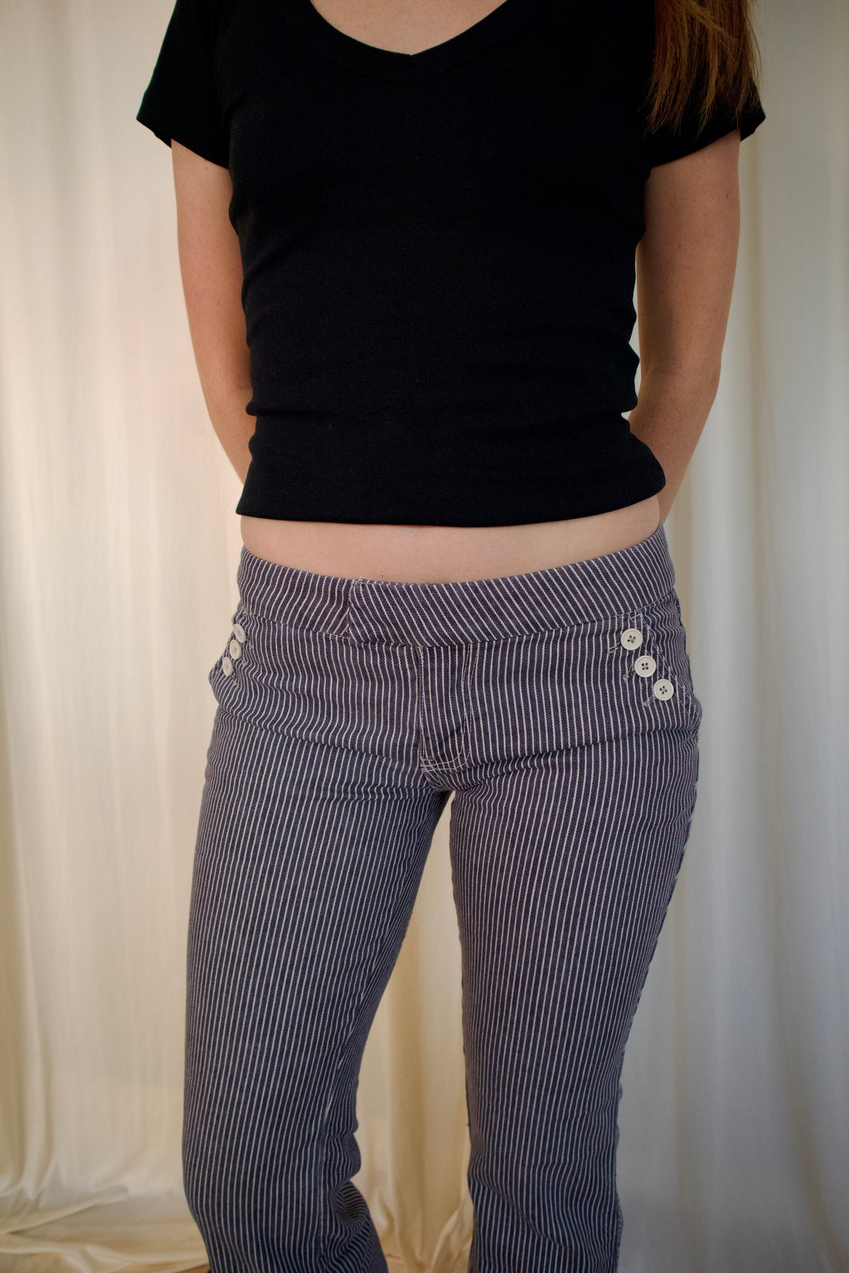 Railroad stripe pants