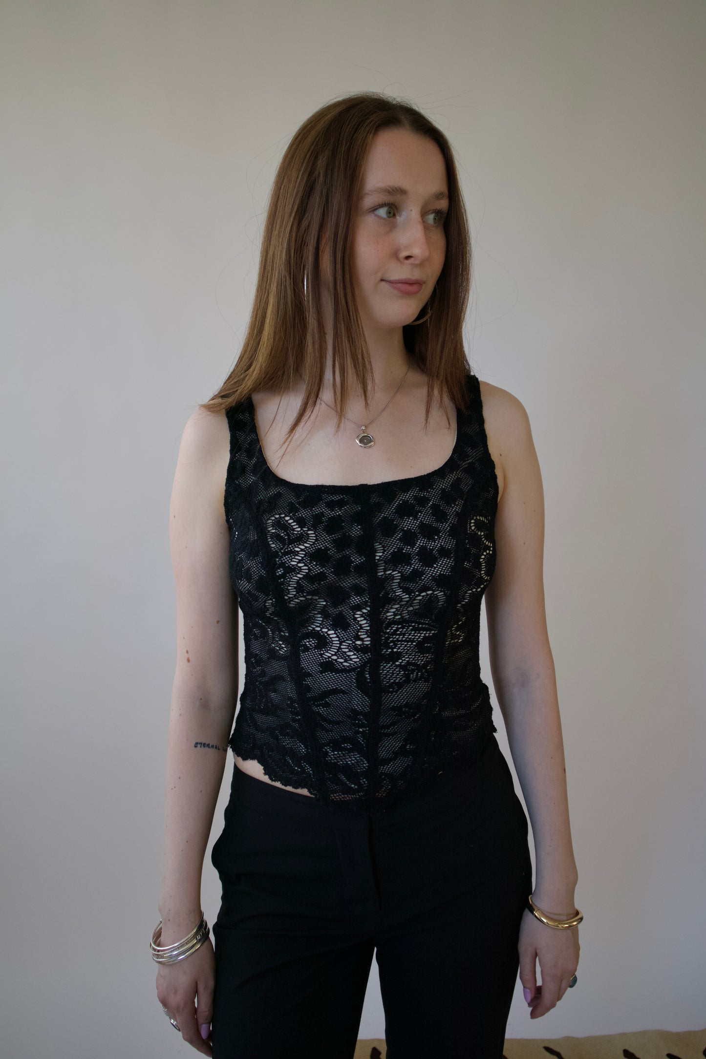 Lace overlay top
