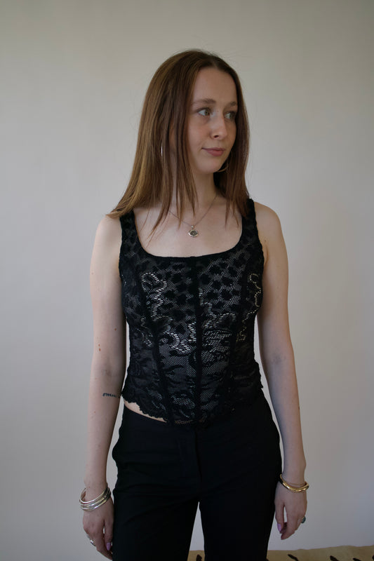 Lace overlay top