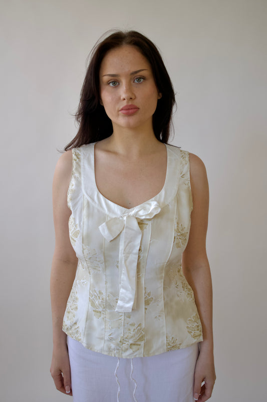 Silk floral top