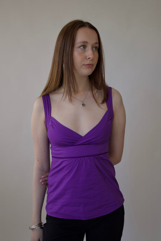 Purple babydoll top