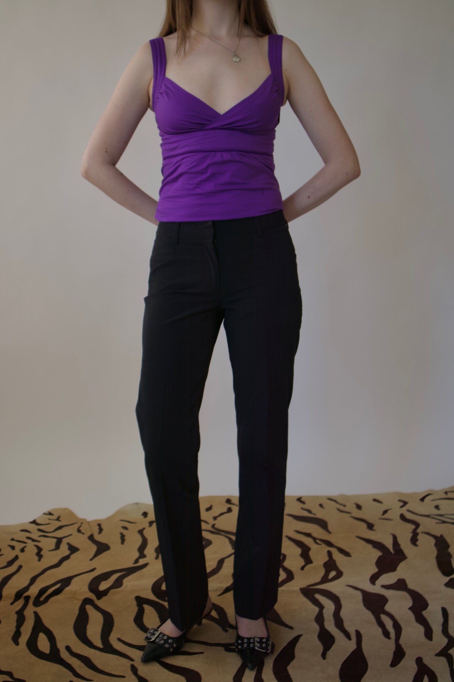 Sandra Angelozzi nylon dress pants