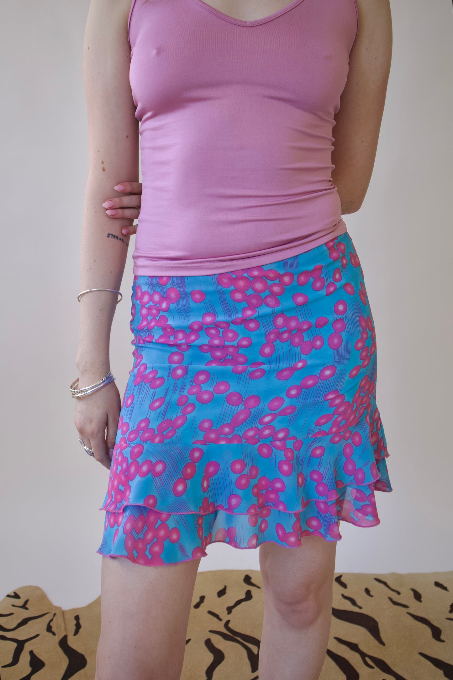Pink/blue funky skirt