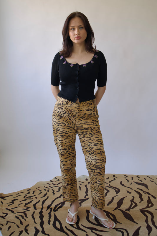 Tiger print pants