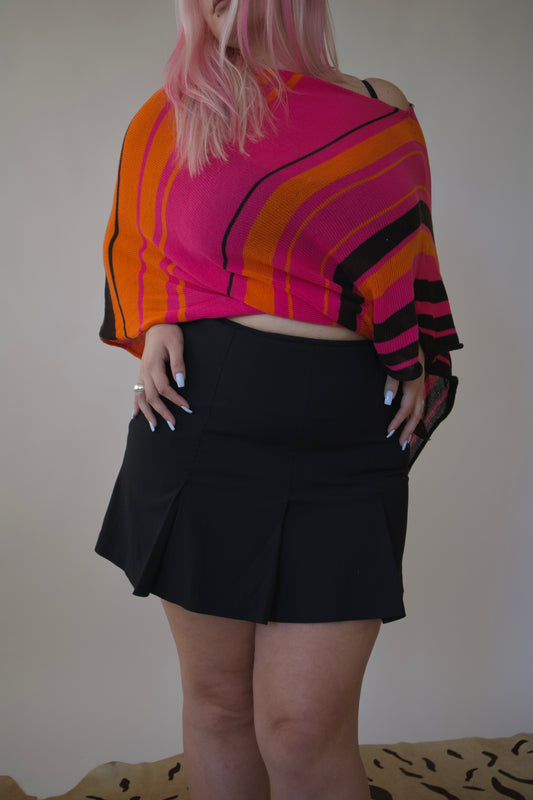 Classic black pleated skirt
