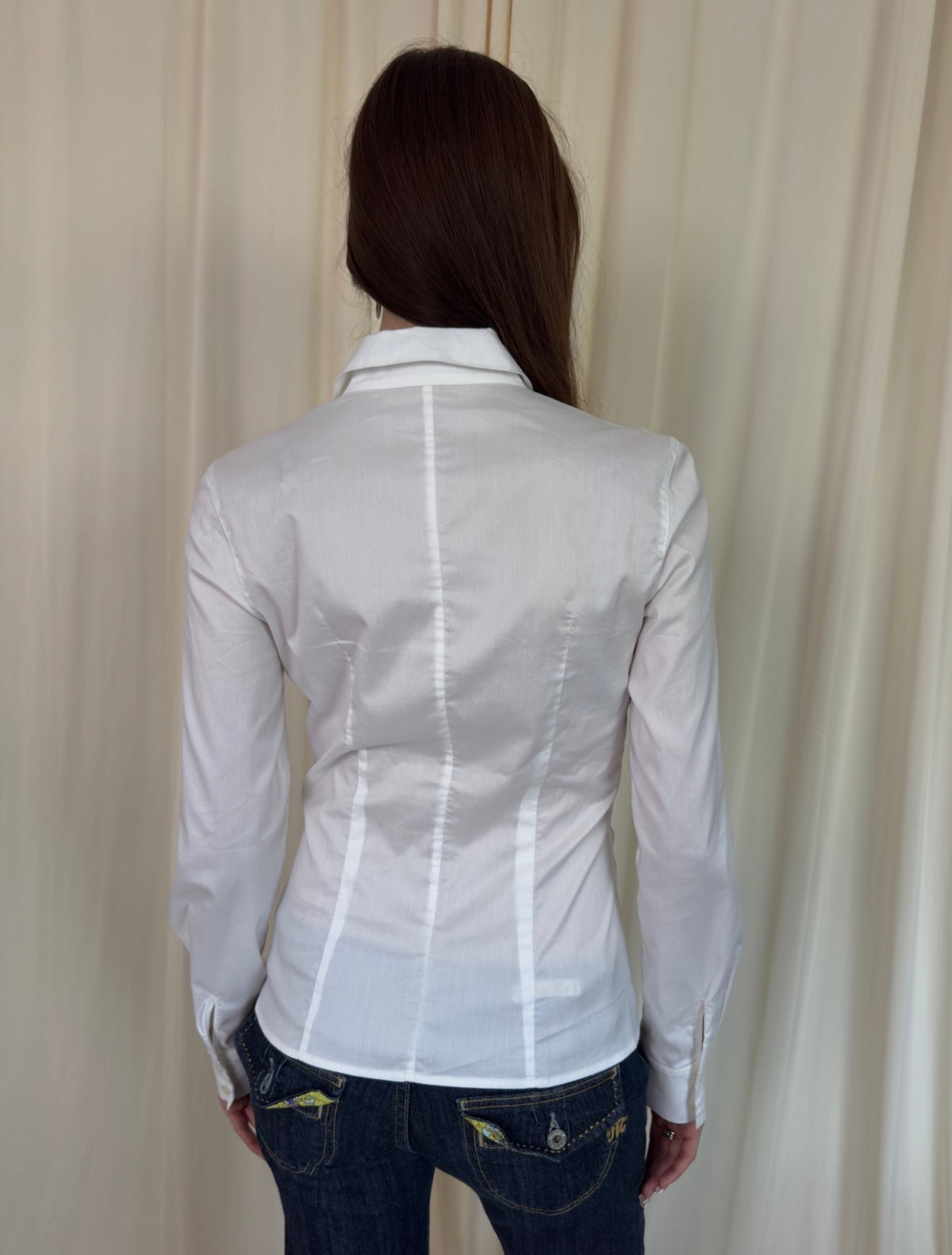Ruched dress shirt